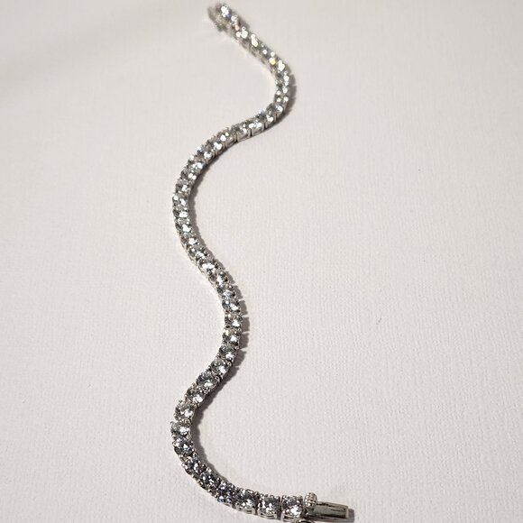 Retro Classic "Rainbow" Diamond Tennis Bracelet 925 STS 7.5" - Picture 5 of 13